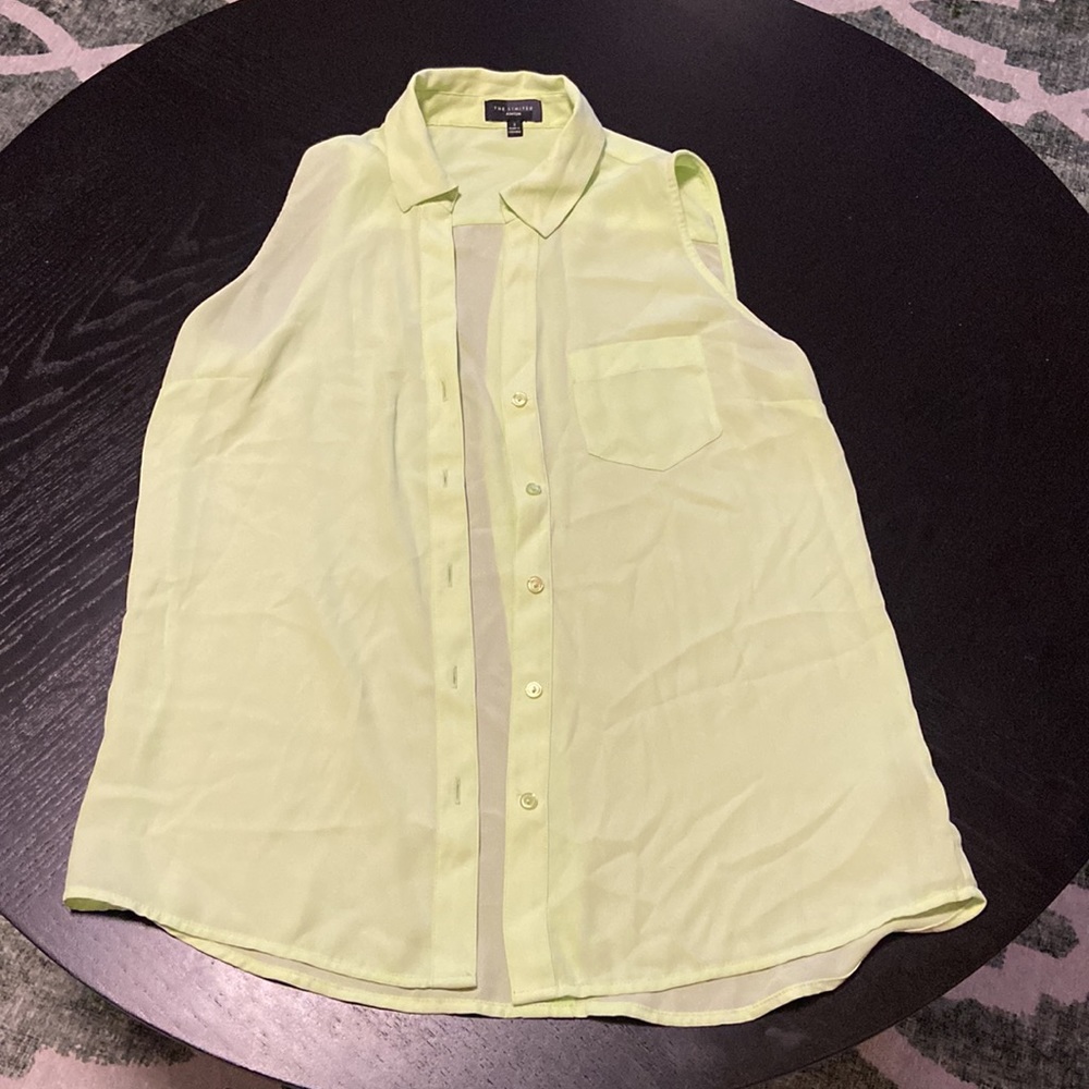 The Limited Sleeveless Ashton Blouse - Lime Green